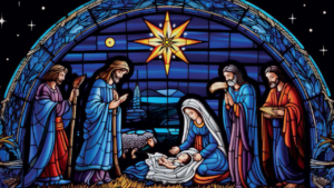 Nativity scene.